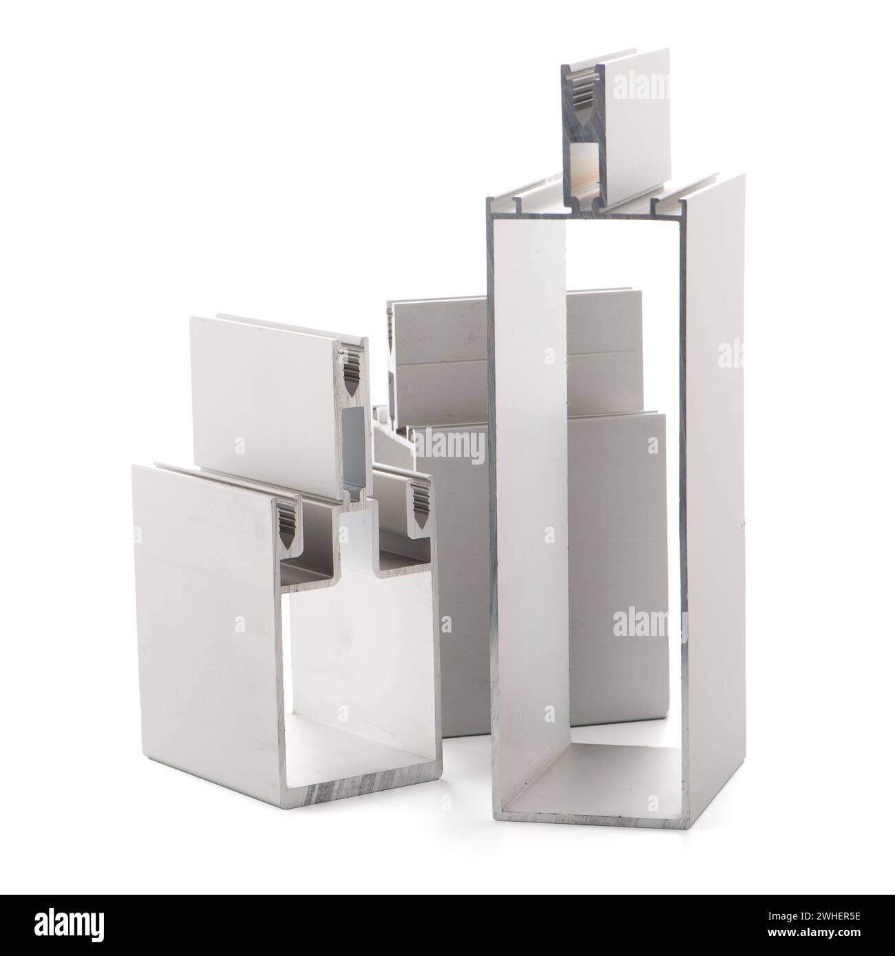 Exemple de profil d'aluminium Banque D'Images