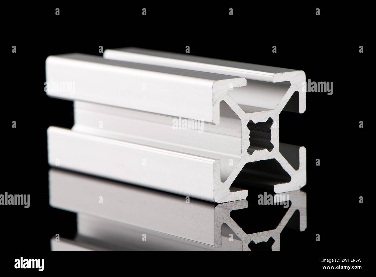 Exemple de profil d'aluminium Banque D'Images