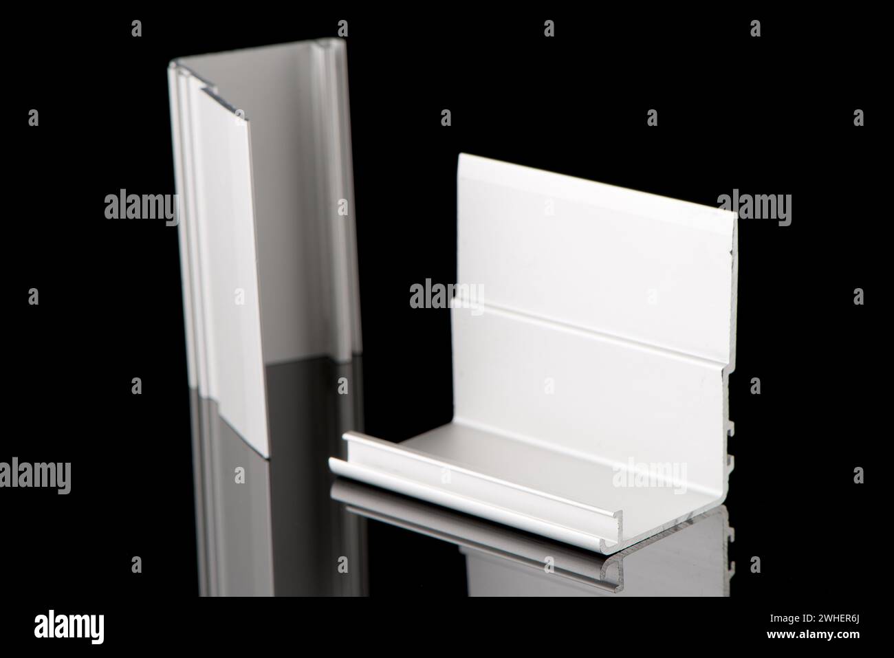 Exemple de profil d'aluminium Banque D'Images