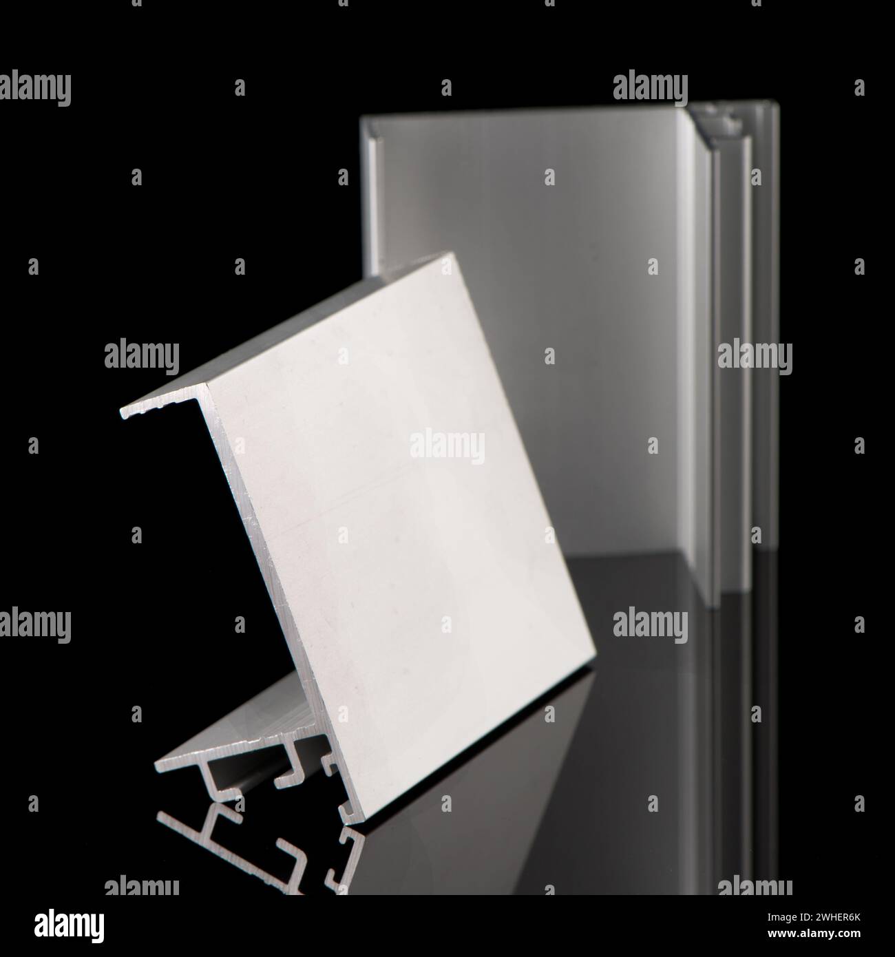 Exemple de profil d'aluminium Banque D'Images