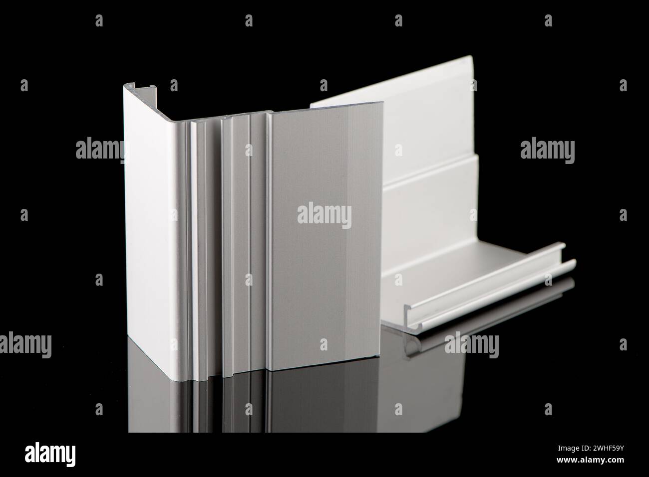 Exemple de profil d'aluminium Banque D'Images