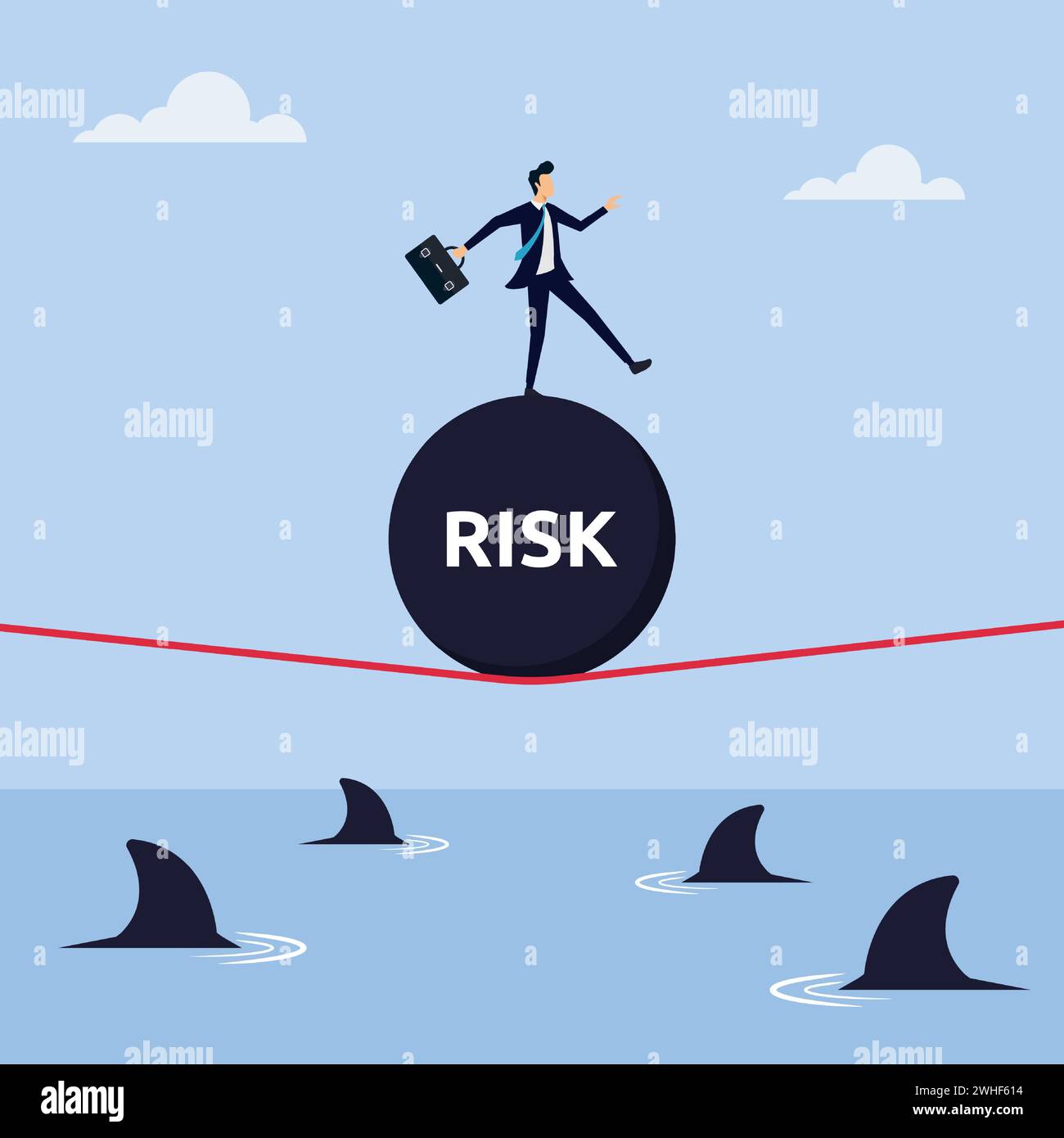 Concept de prise de risque pour l'illustration vectorielle de succès Illustration de Vecteur