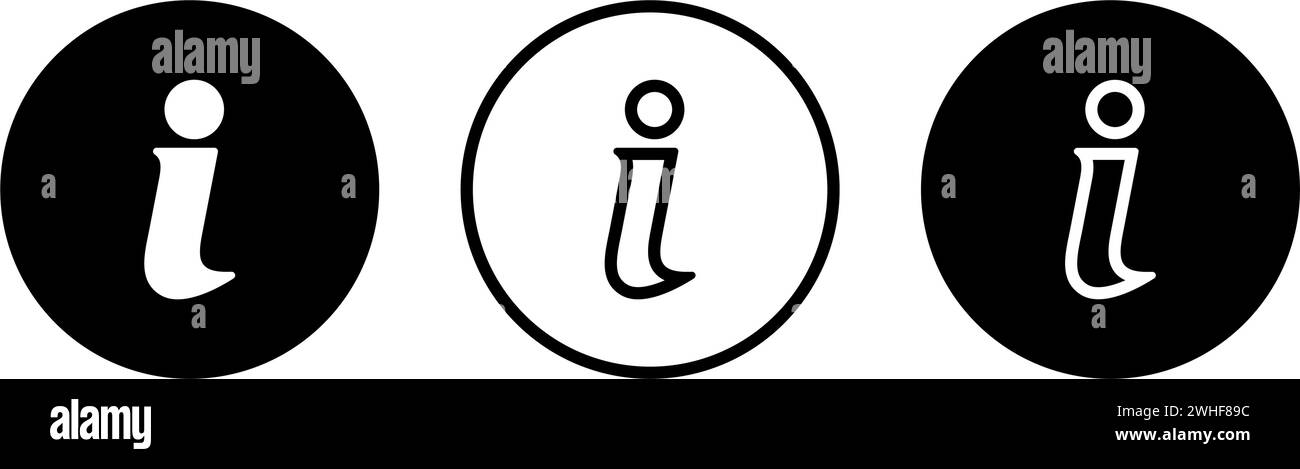 icône simple de bouton d'information et d'explication Illustration de Vecteur