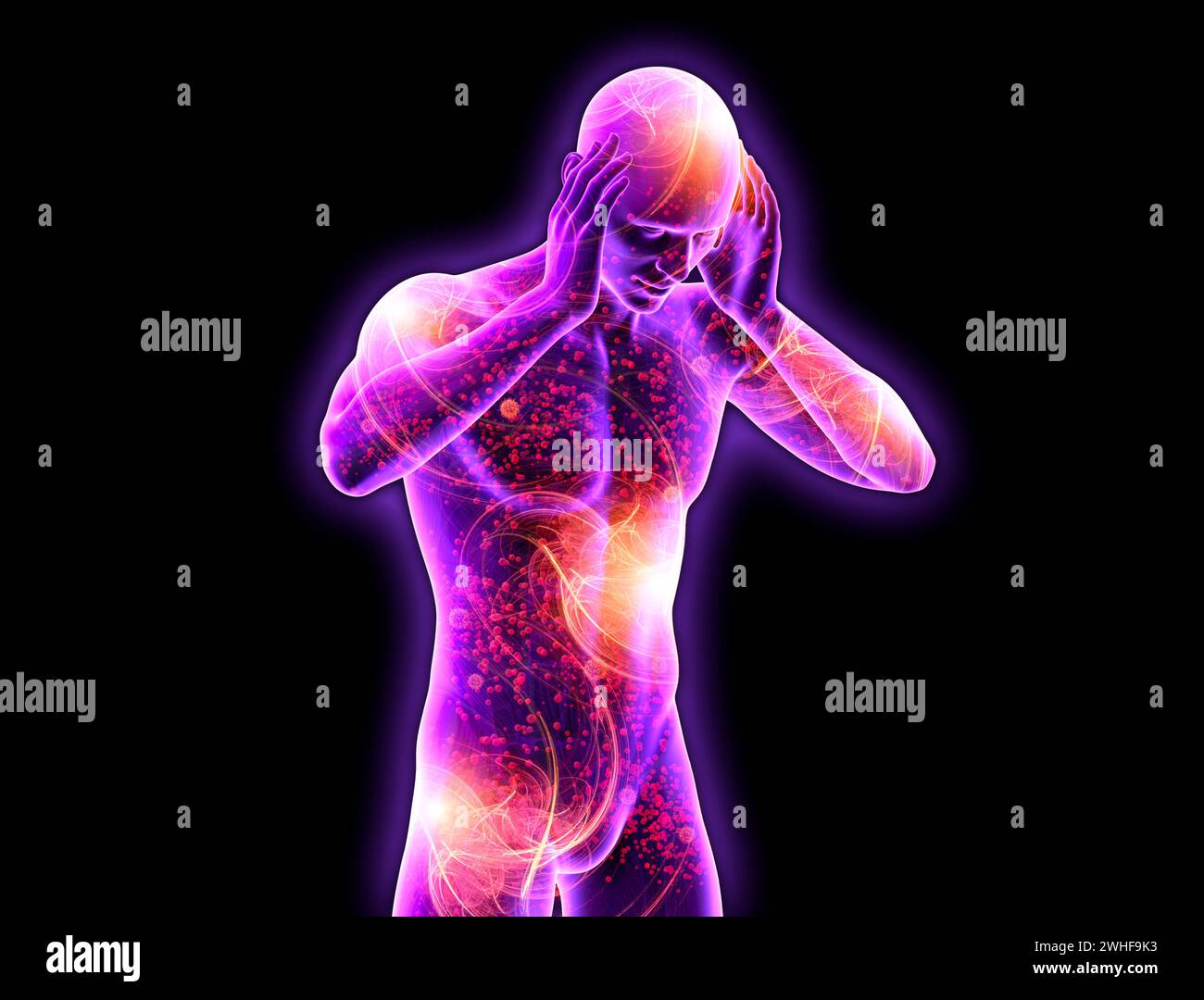 Inflammation, illustration conceptuelle Banque D'Images