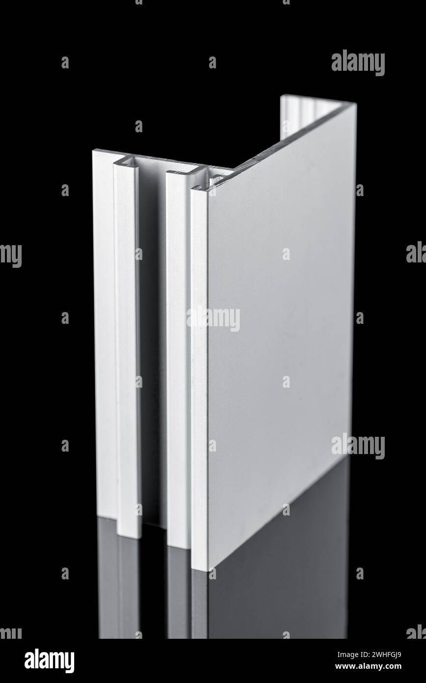 Exemple de profil d'aluminium Banque D'Images