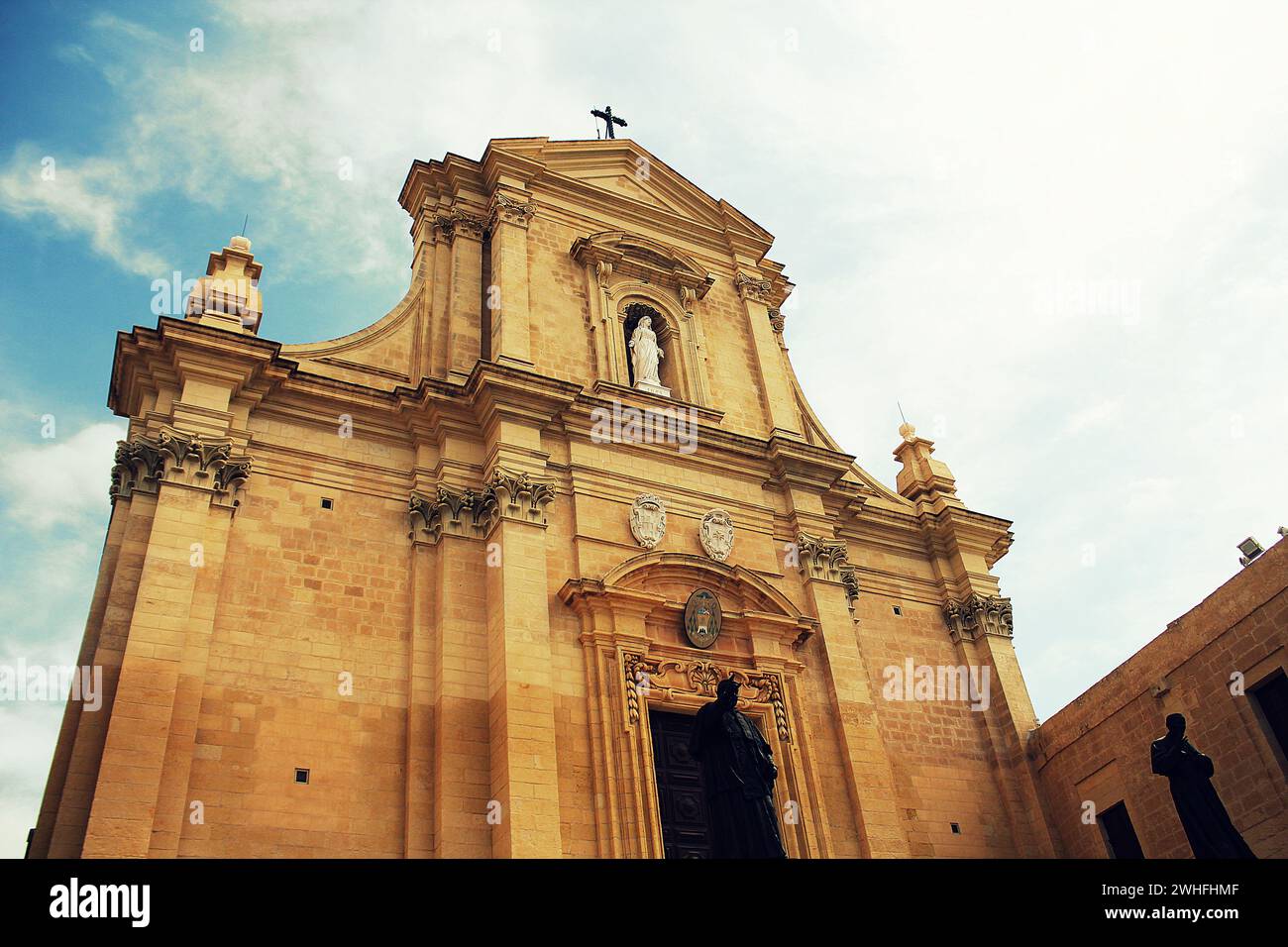La Cathédrale de Gozo à l'intérieur de la Citadelle de Victoria ou Rabat - Victoria, Gozo, Malte Banque D'Images