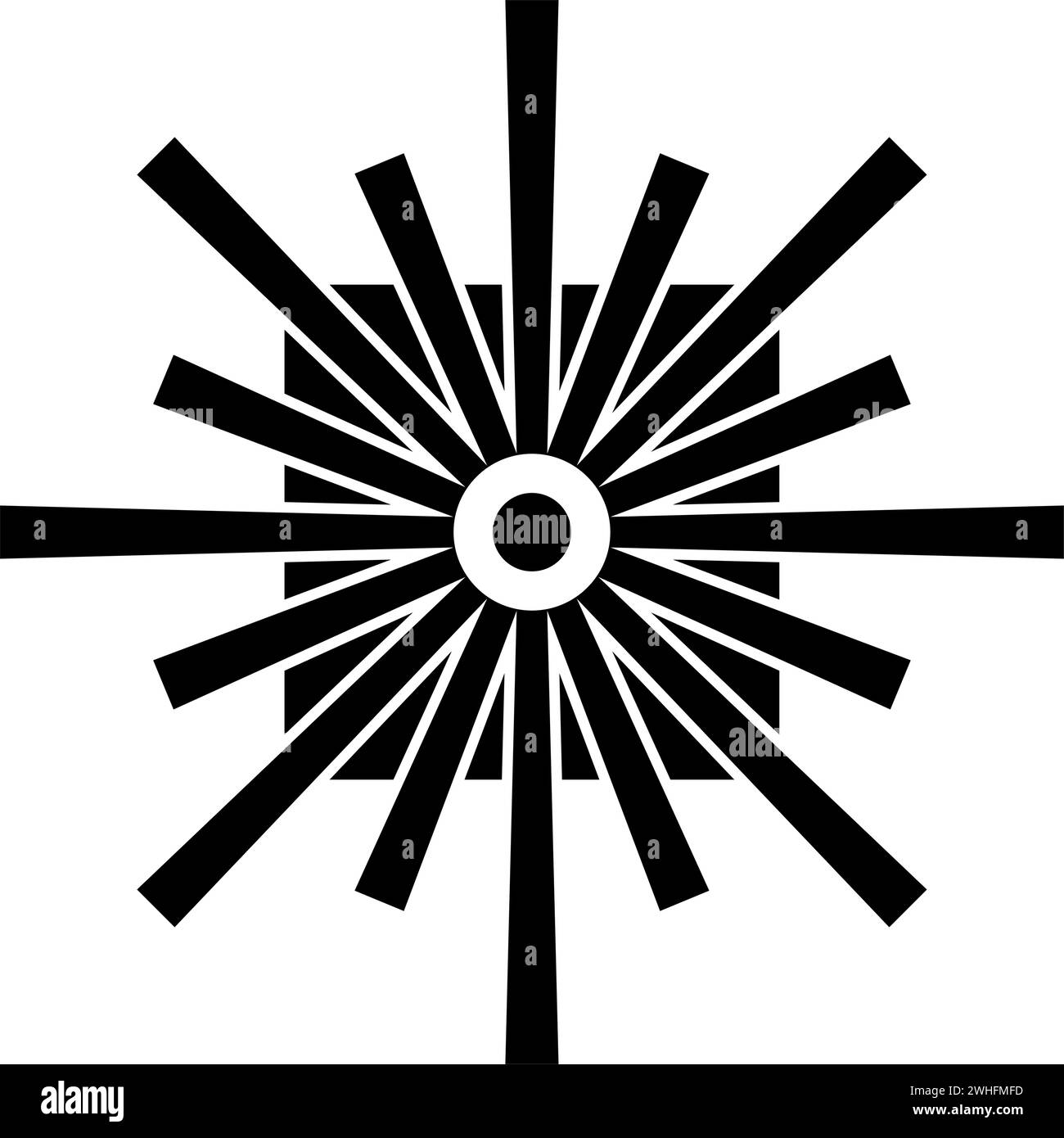 Connecteur optique de port de câble de fibre laser icône de faisceau de couleur noire illustration vectorielle image plat style simple Illustration de Vecteur