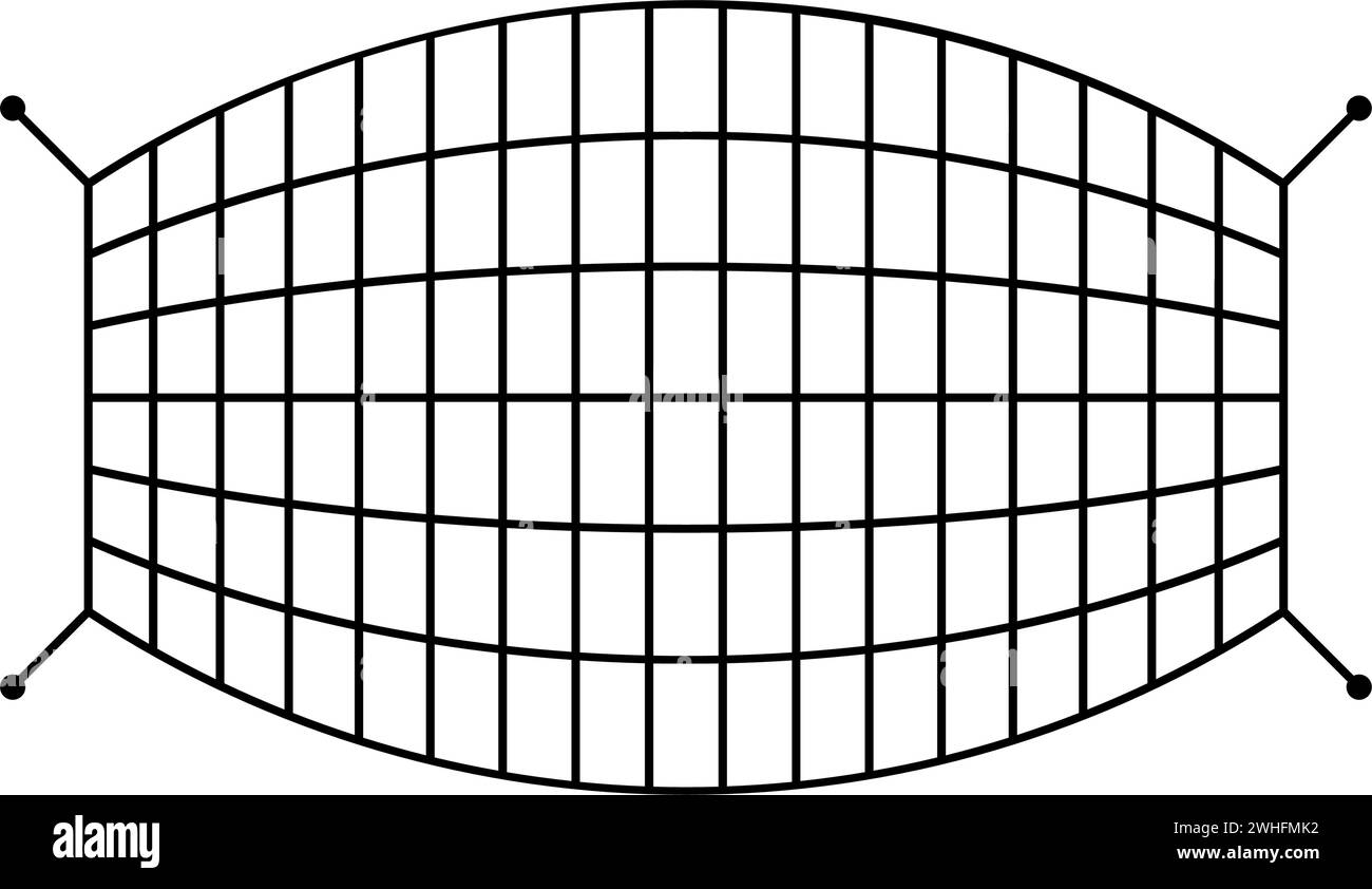 Icône de filet de corde de filet de couleur noire illustration vectorielle image plat style simple Illustration de Vecteur