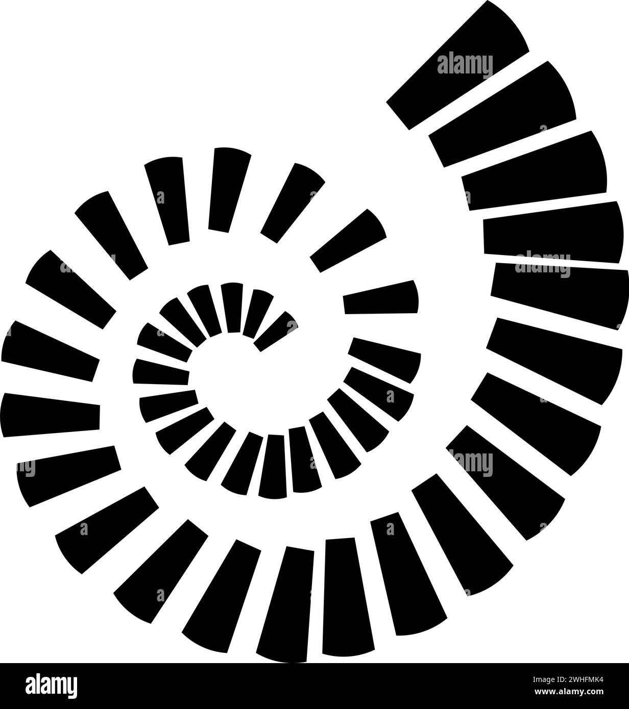 Escalier en spirale icône d'escalier circulaire couleur noire illustration vectorielle image plat style simple Illustration de Vecteur