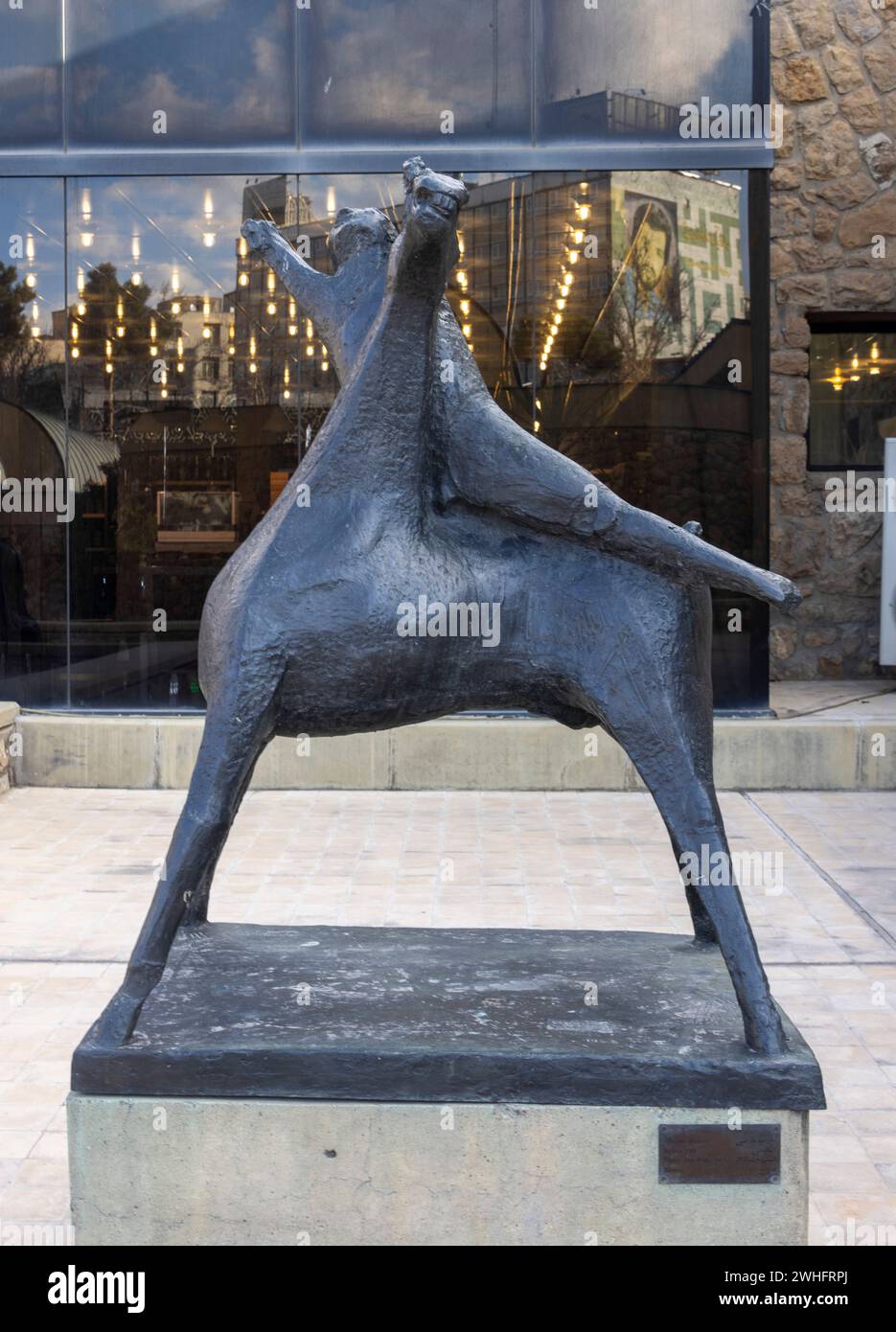Cheval et cavalier, Marino Marini (1953), Bronze, Musée d'Art moderne, Téhéran. Iran Banque D'Images