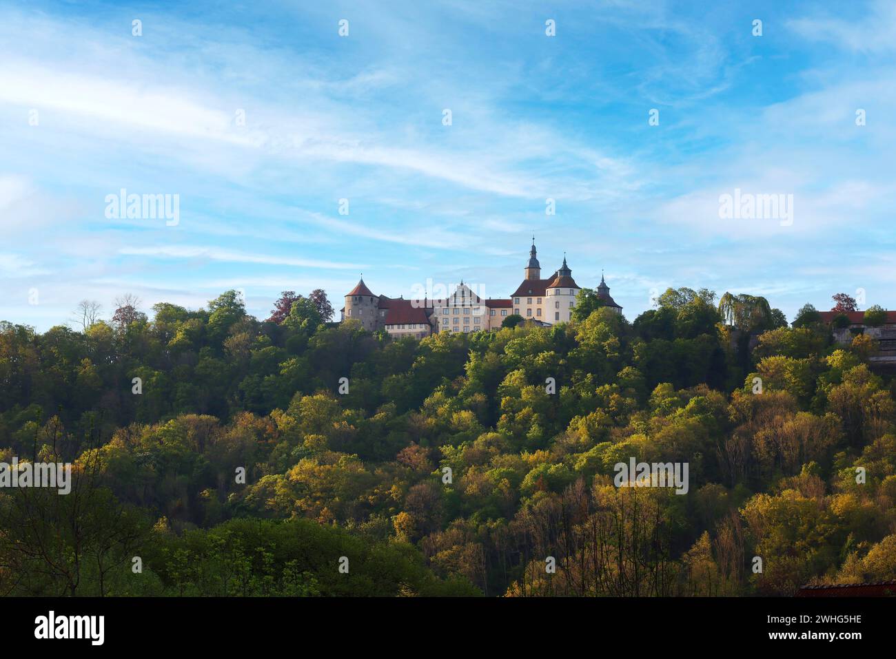 Le château de Langenburg, région de Hohenlohe, Bade-Wurtemberg, Allemagne, Europe Banque D'Images
