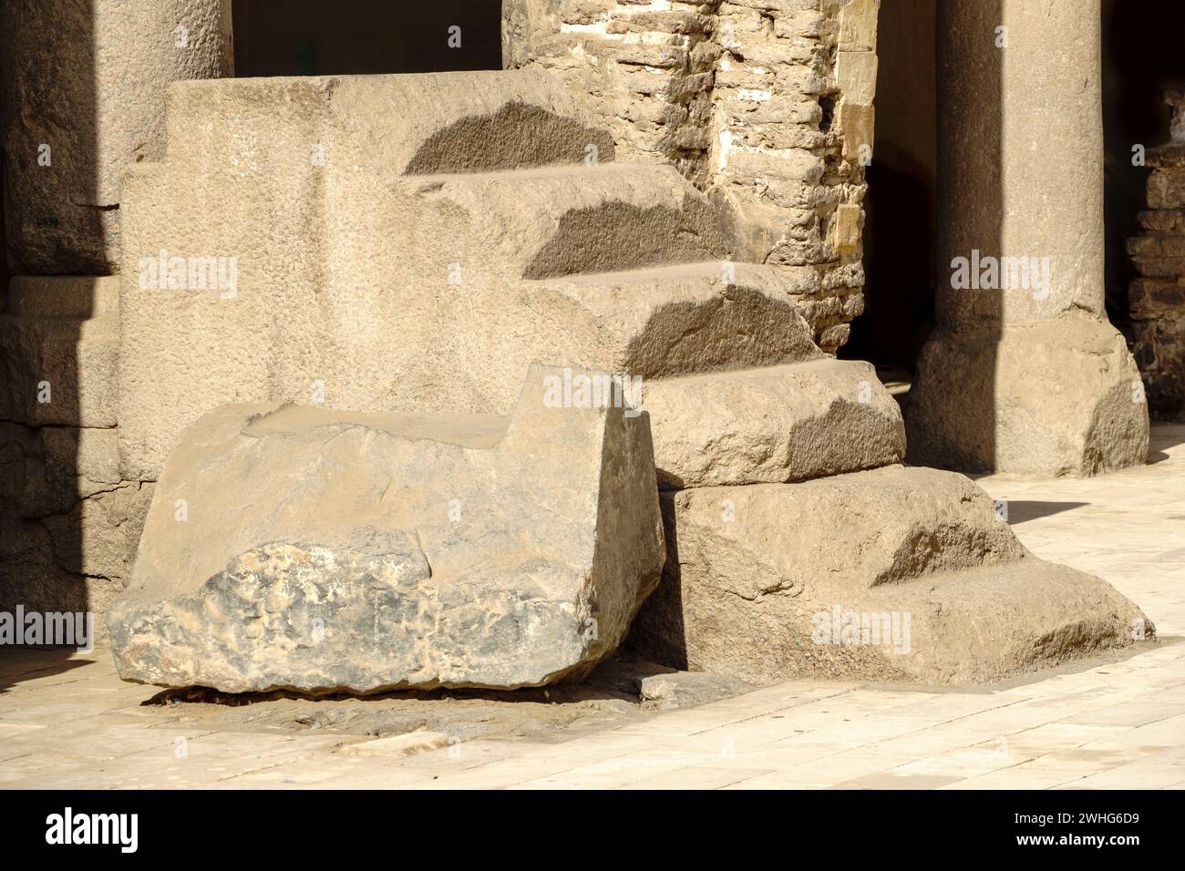 Le monastère blanc près de la ville haute-égyptienne de Sohag, au moyen-Égypte Banque D'Images