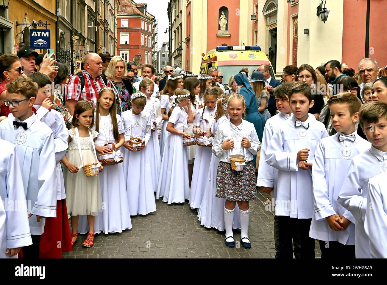 Célébration du corpus Christi, Pologne, Varsovie Banque D'Images