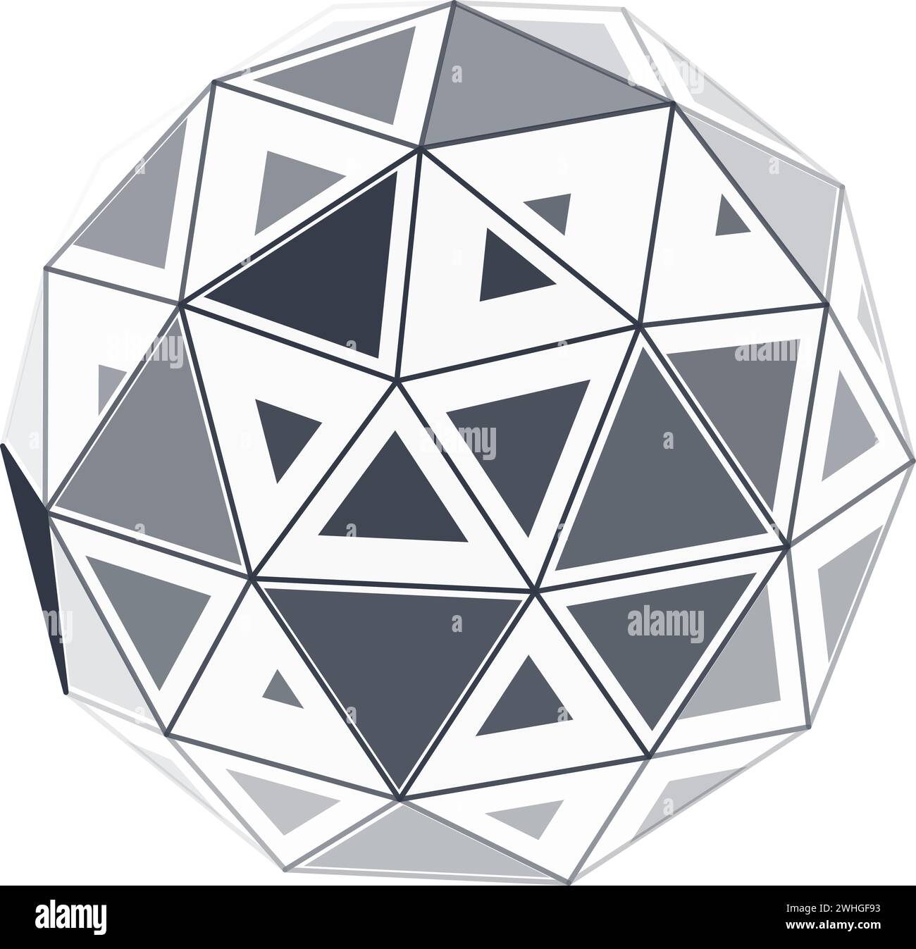 Sphère géométrique abstraite avec motifs triangulaires vecteur Illustration de Vecteur