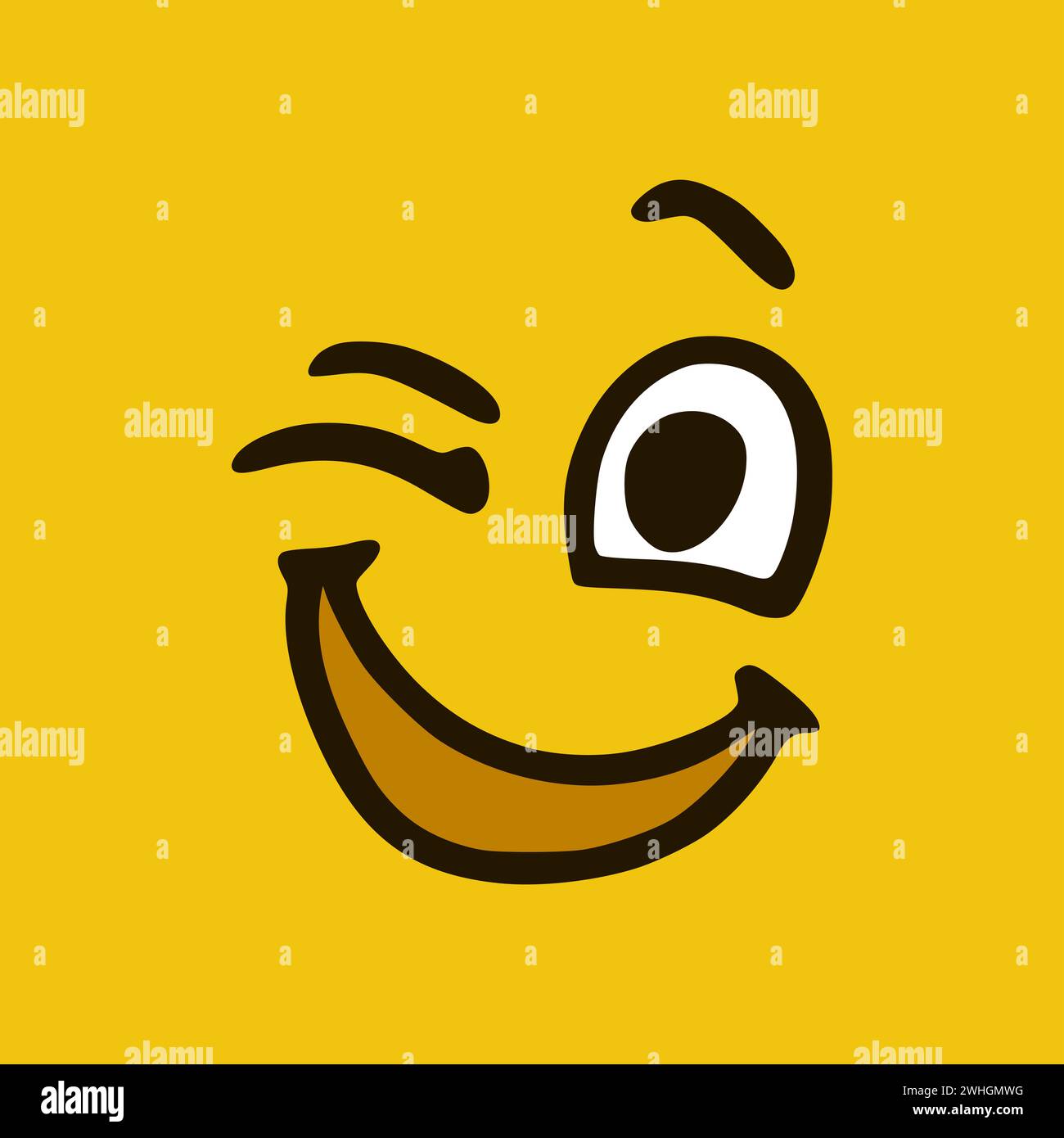 Expressions de visage de dessin animé. Illustration de la bouche et des yeux des personnages Doodle. Banque D'Images