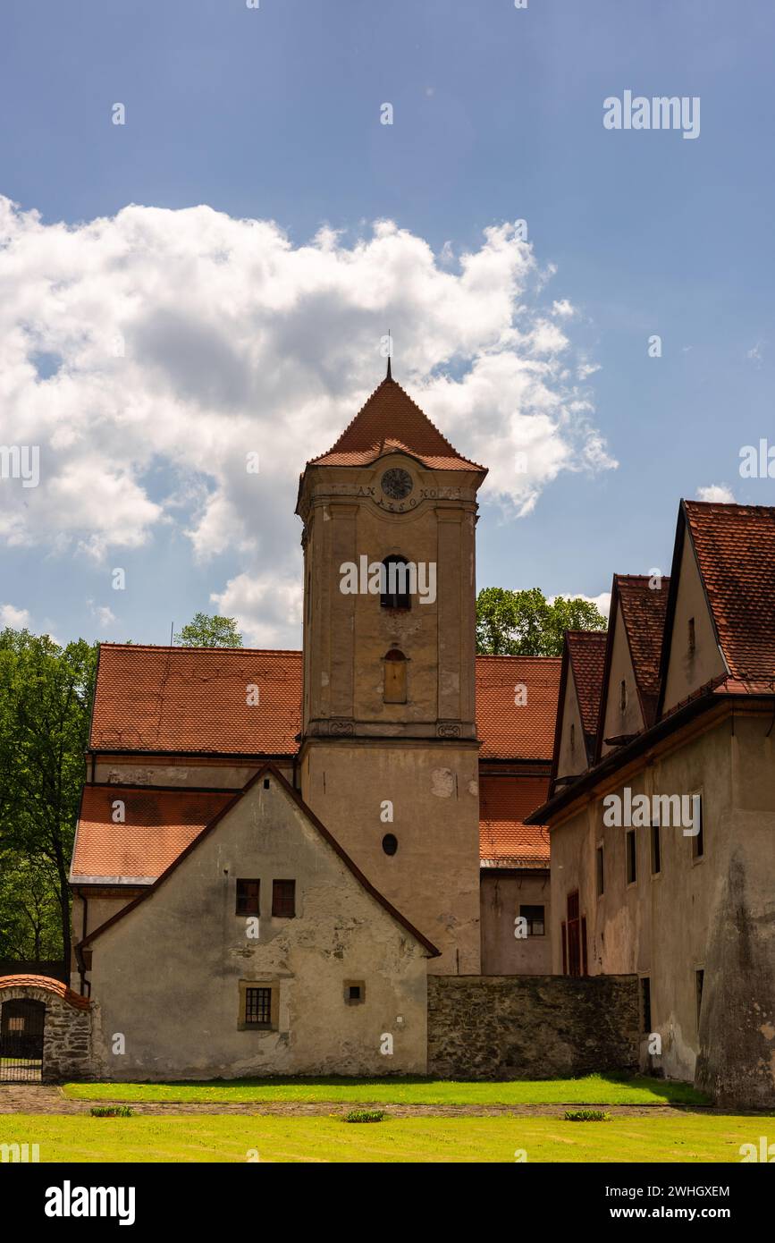 Monastère rouge en Slovaquie. Pieniny Mountains architecture et monuments Banque D'Images