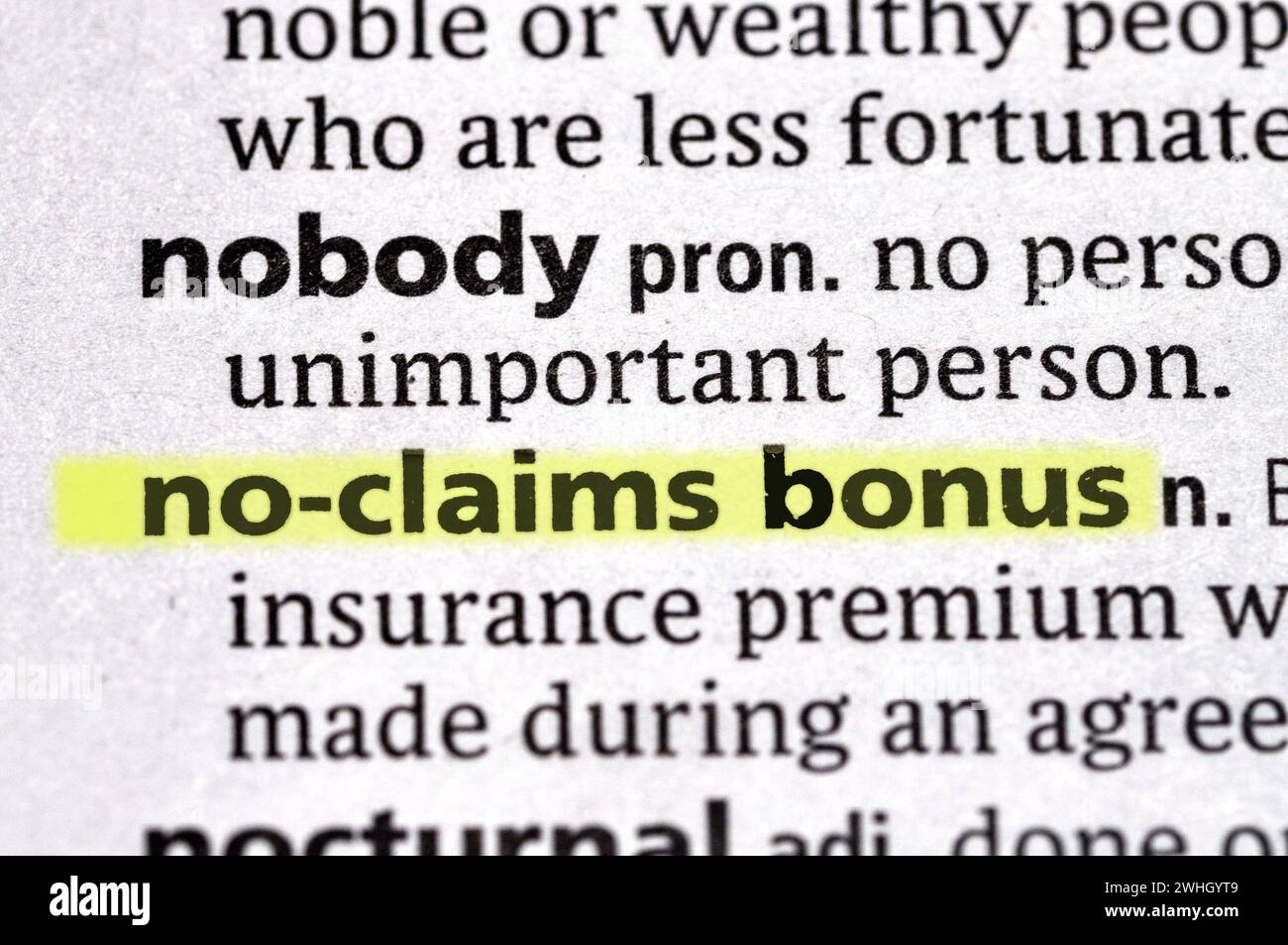 aucun bonus de réclamation Banque D'Images