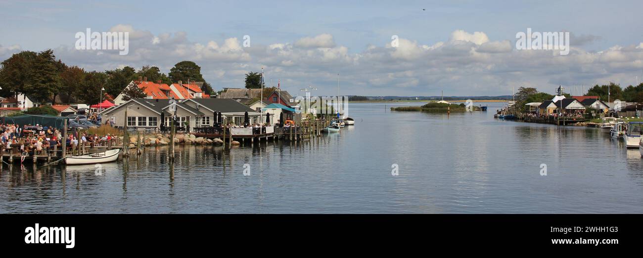 Restaurants de poissons à Karrebaeksminde, Naestved. Banque D'Images