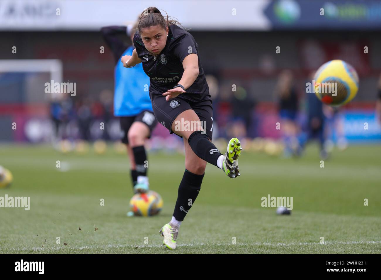 Crawley, Royaume-Uni. 21 janvier 2024. ABI Harrison pendant le match du WSL entre Brighton et Bristol City. Banque D'Images