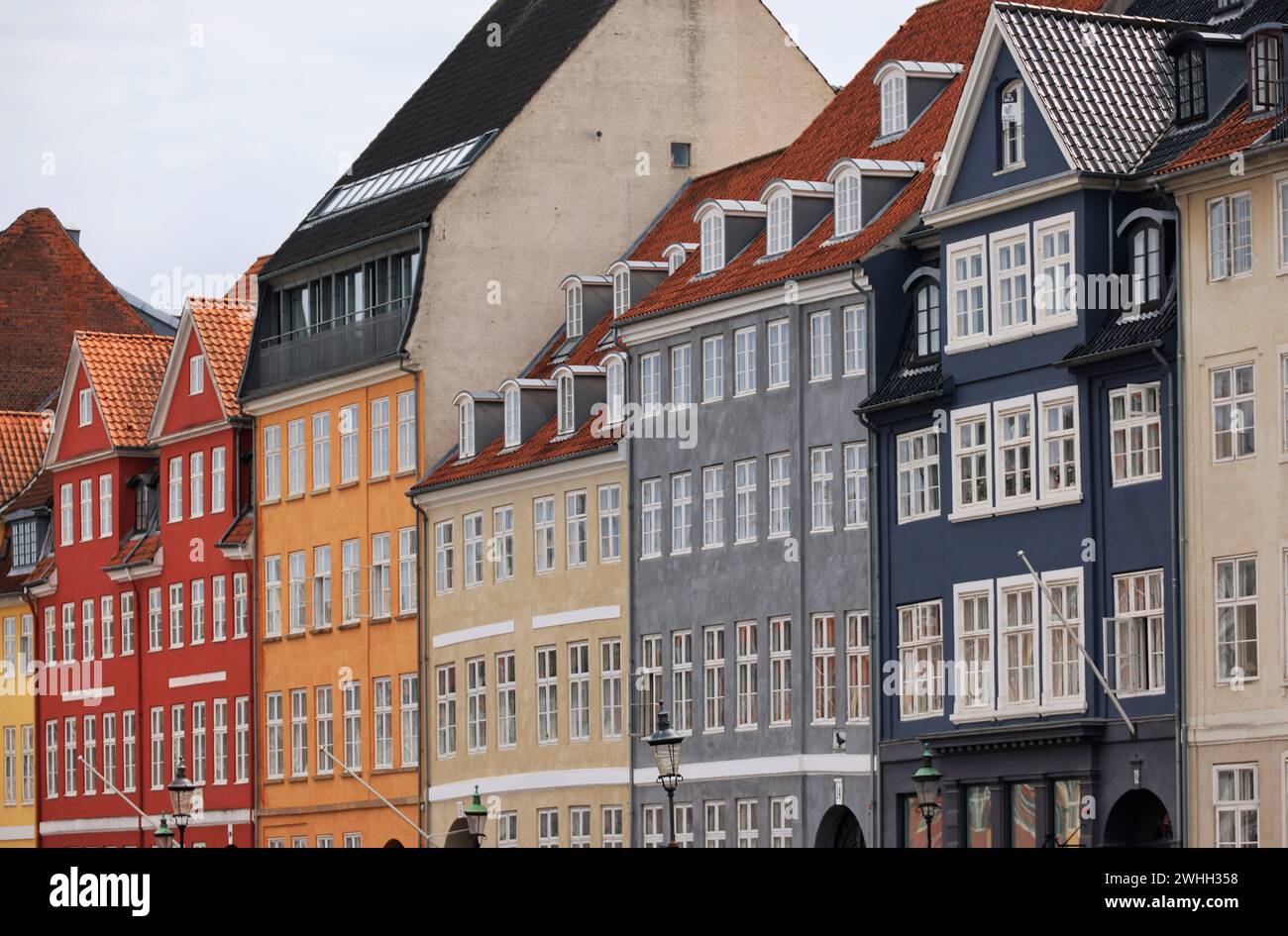 Le Nyhavn ou New Haven à Copenhague, Danemark, Europe Banque D'Images