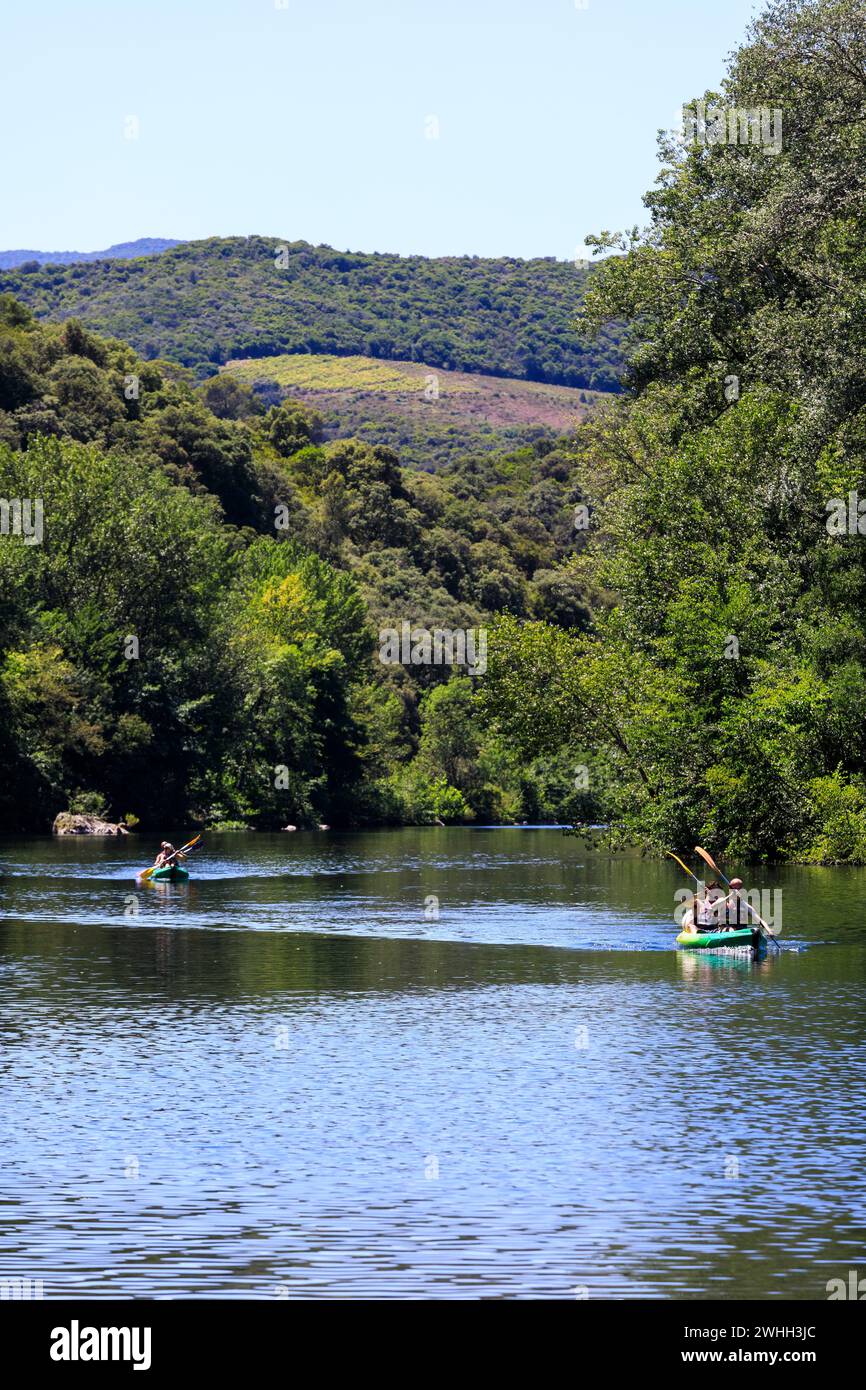 Roquebrun, France Banque D'Images