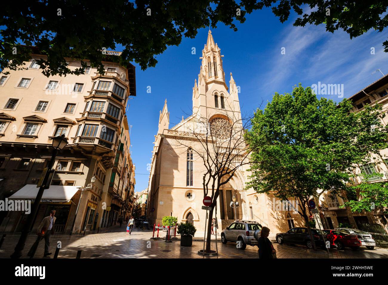 Église gothique de Santa Eulalia Banque D'Images