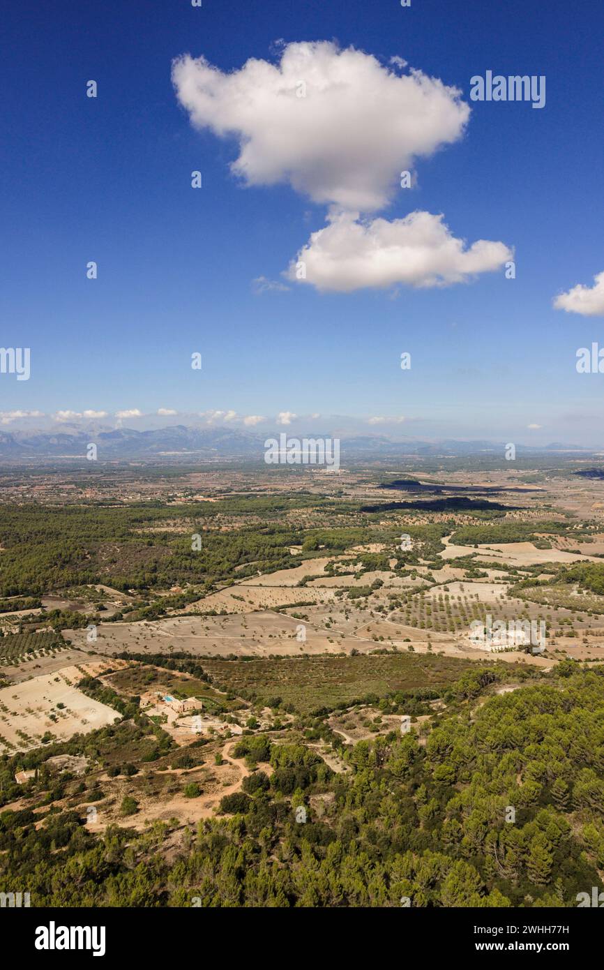 PlÃ¡ de mallorca du sanctuaire de Nuestra Senyora de Cura. Algaida Banque D'Images