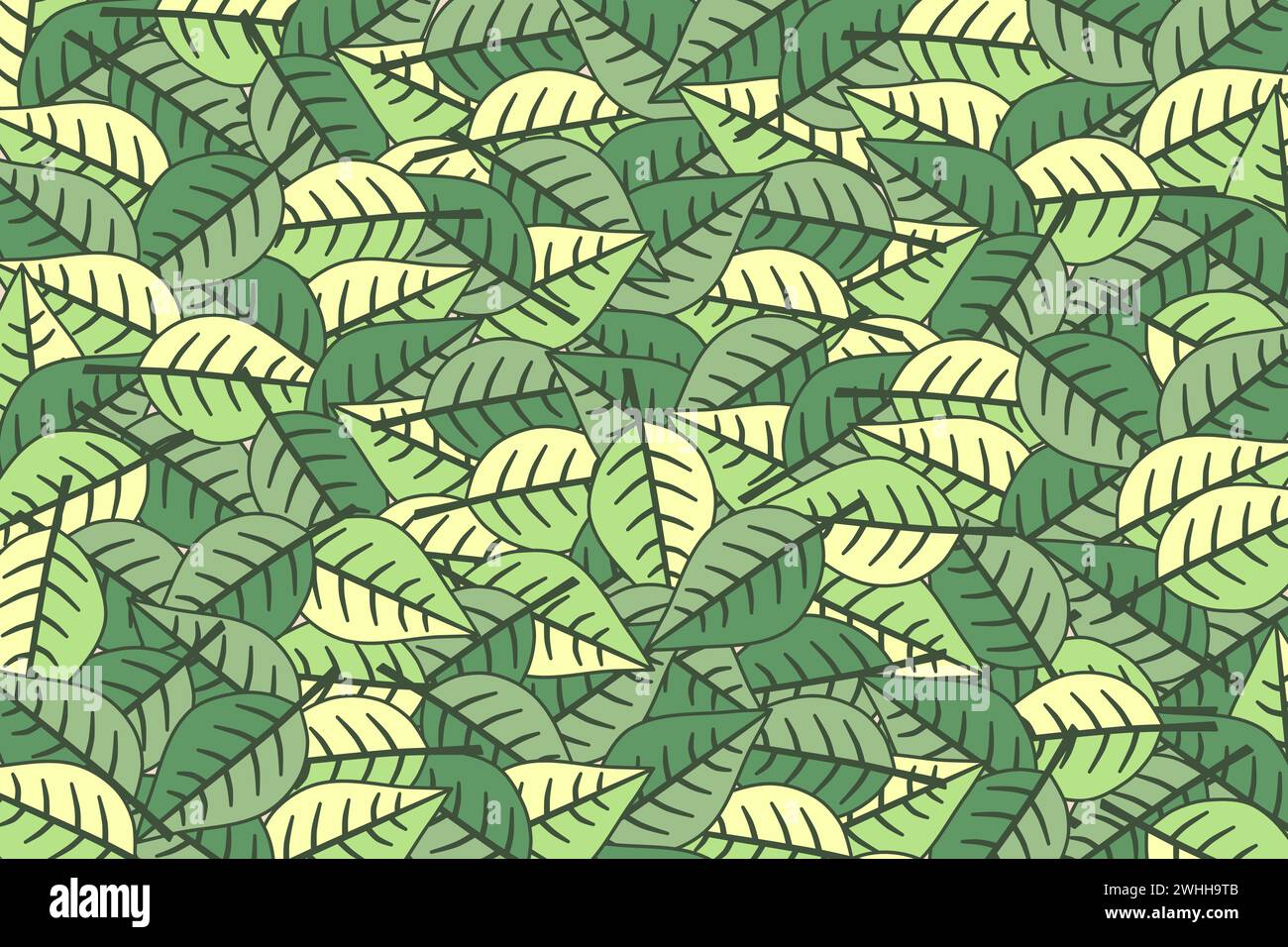 Papier peint à feuilles tropicales. La nature laisse la conception de motif. Illustration vectorielle. Illustration de Vecteur