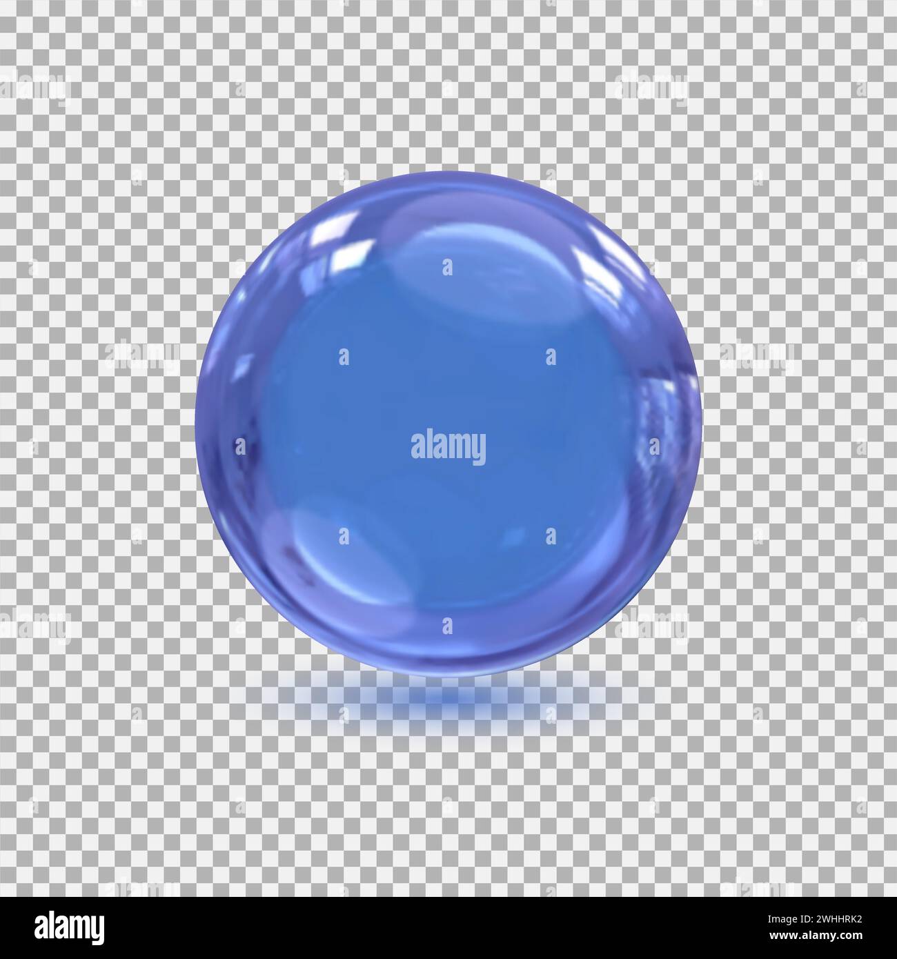 Vecteur de boule en verre .Blue Crystal Magic Ball .ballon réaliste pour étiquettes, publicité. Illustration de Vecteur