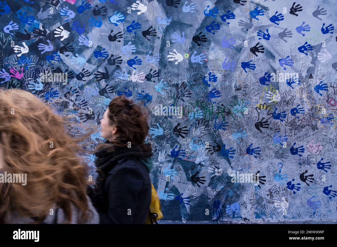 Azules de Manos Banque D'Images