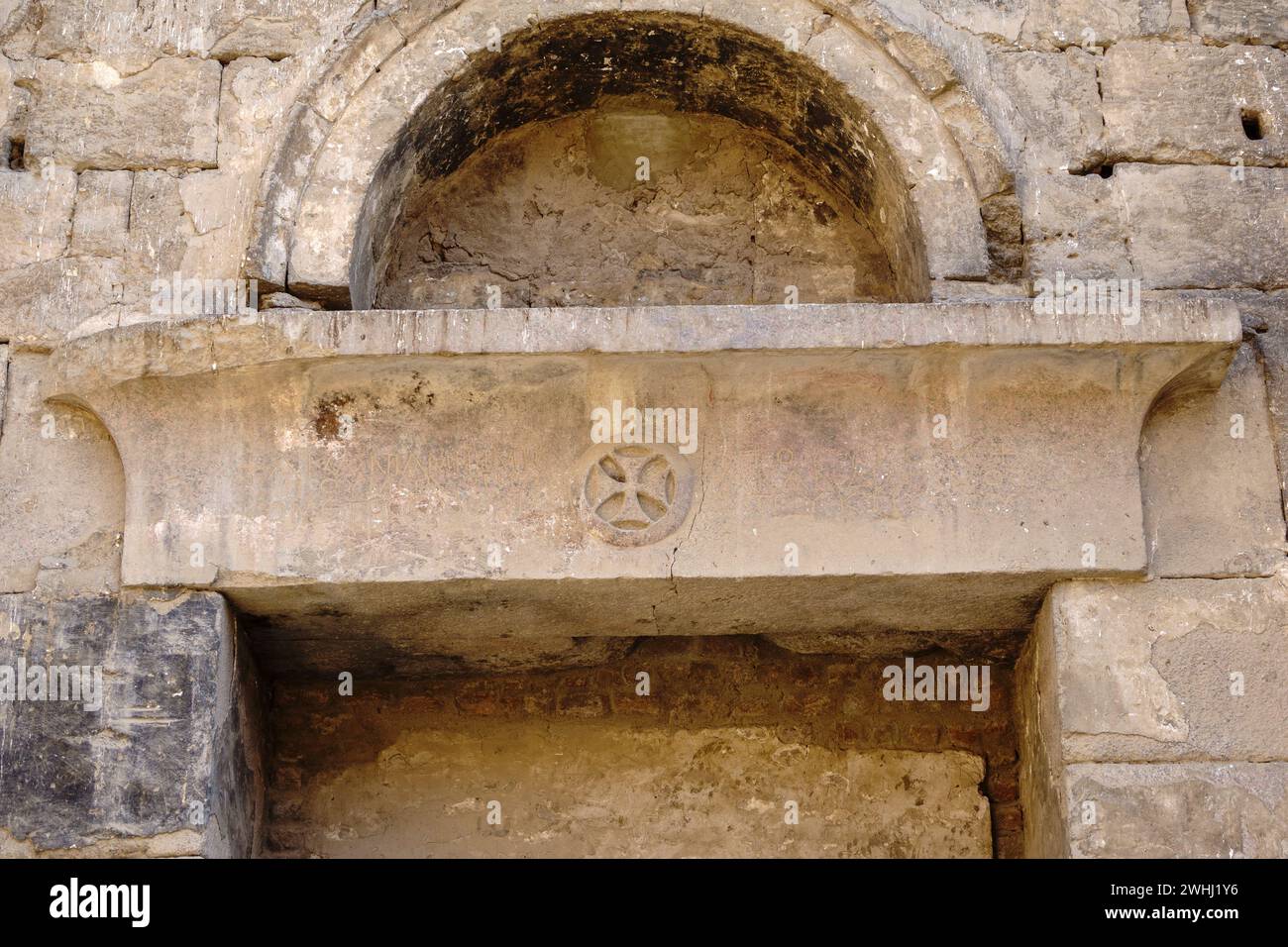 Le monastère blanc près de la ville haute-égyptienne de Sohag, au moyen-Égypte Banque D'Images