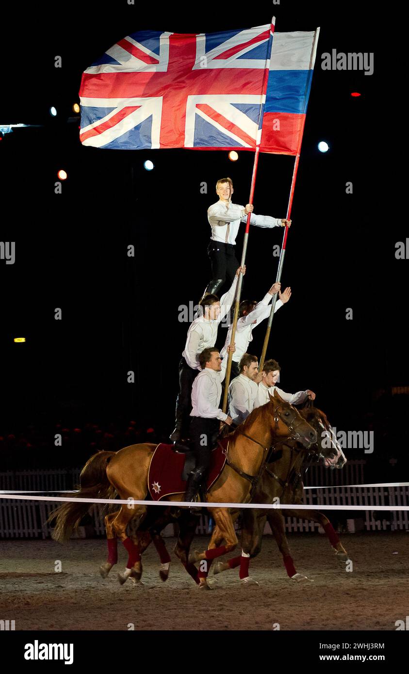 Windsor, Berkshire, Royaume-Uni. 13 mai 2012. Artistes au Royal Windsor Horse Show dans le domaine privé du château de Windsor, Windsor, Berkshire cette année célébrant le jubilé de diamant de sa Majesté la reine Elizabeth II. Crédit : Maureen McLean/Alamy Banque D'Images