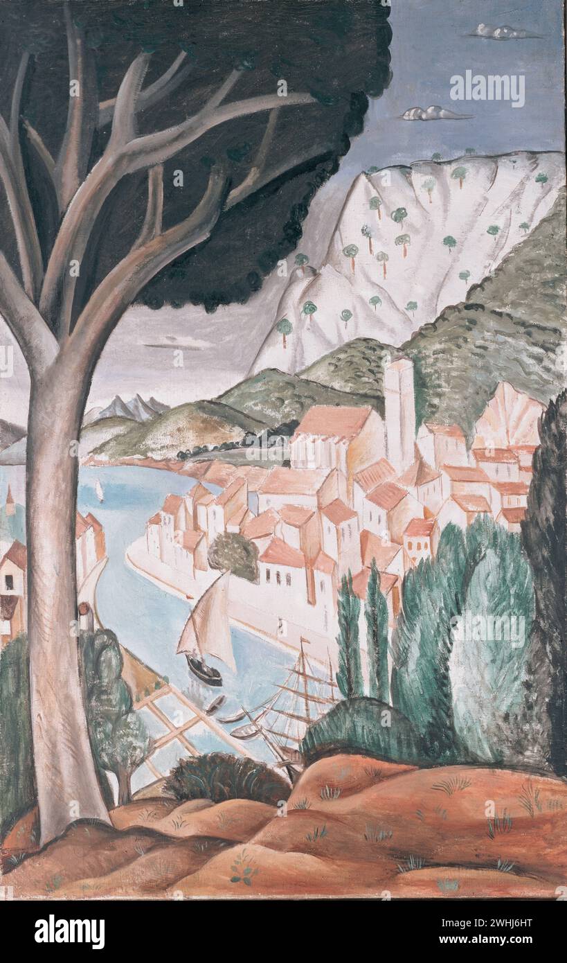 Martigues (Port en Provence) peinture d'André Derain •, 1913, 141,2×89,5 cm Banque D'Images