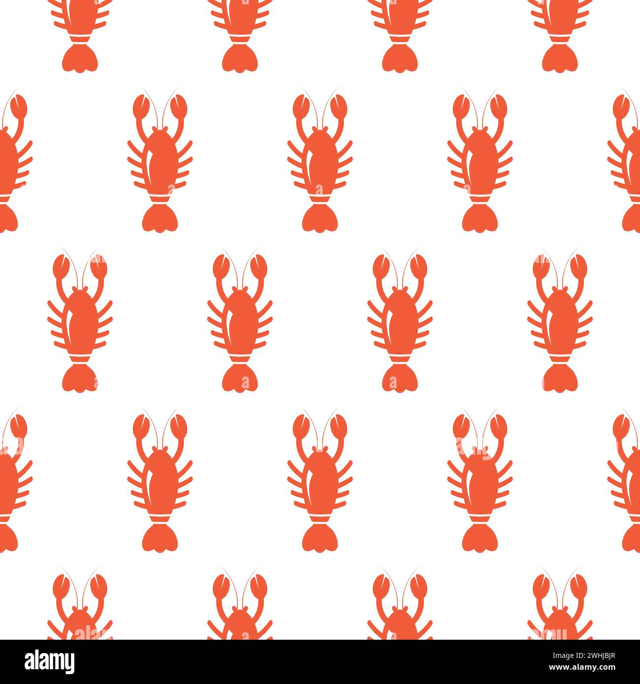 Homard sans couture. Illustration vectorielle Illustration de Vecteur