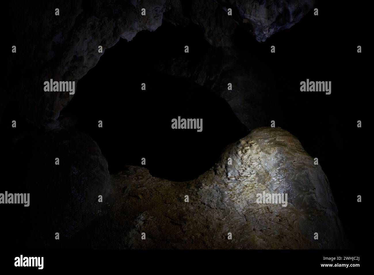 Formations grottes dans la grotte de Boiu de sus, Roumanie Banque D'Images