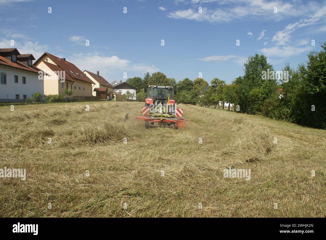 Faneuse de foin Banque D'Images