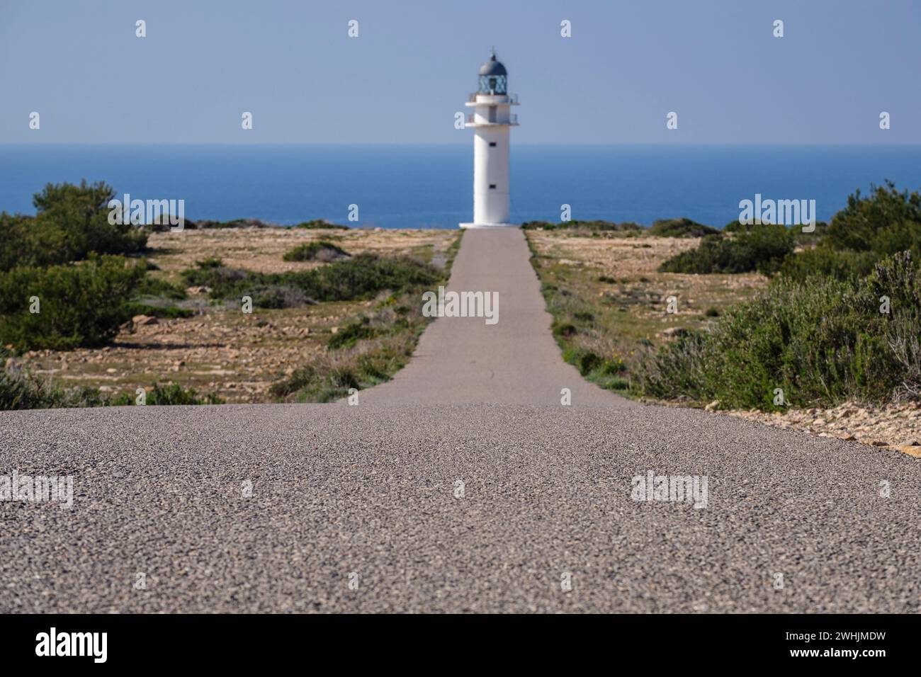 Phare de Cap Barbaria Banque D'Images