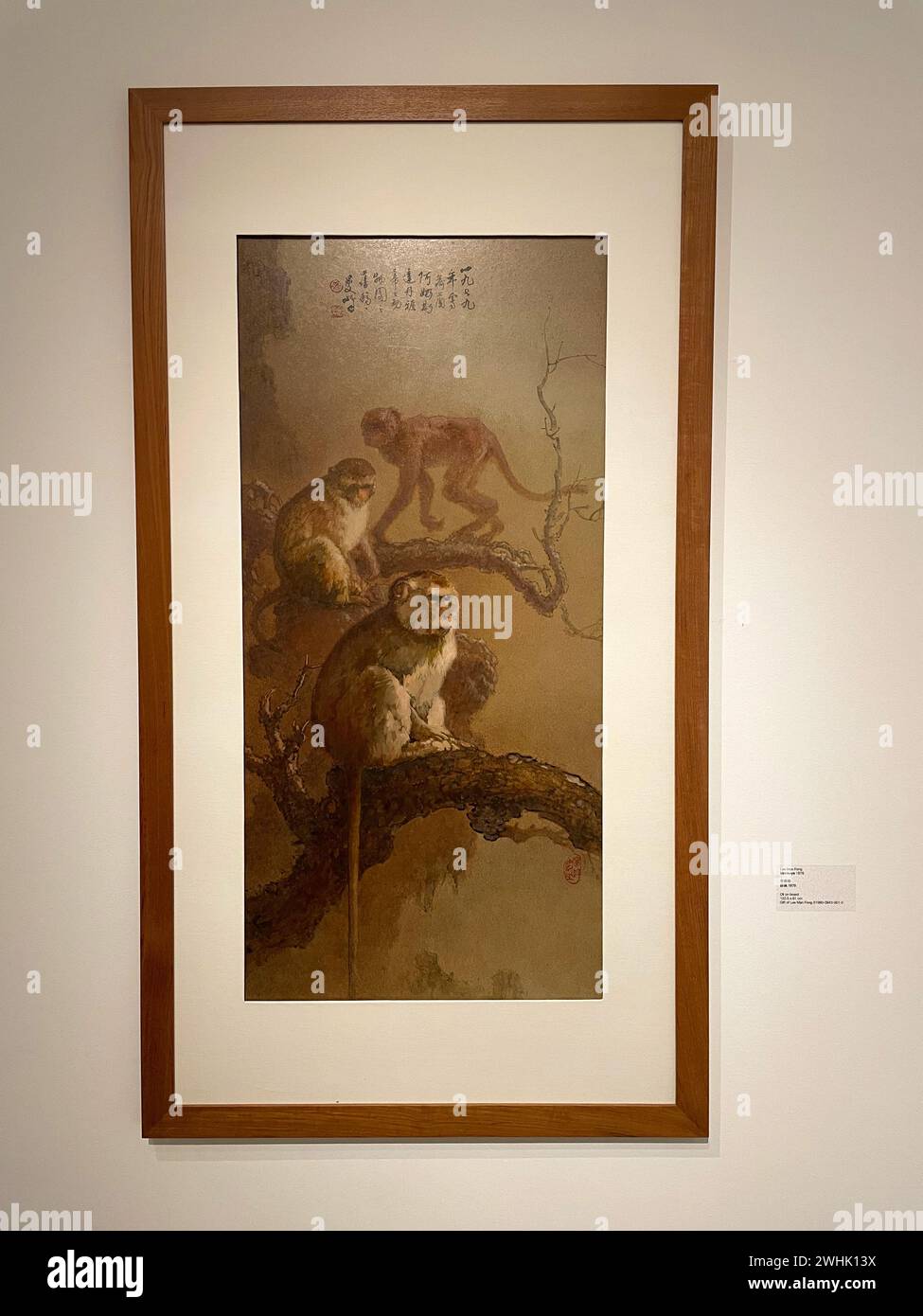 Singapour. La collection de l'Asie du Sud et du Sud-est au Musée nus de Singapour. Peintures asiatiques traditionnelles et modernes. Banque D'Images