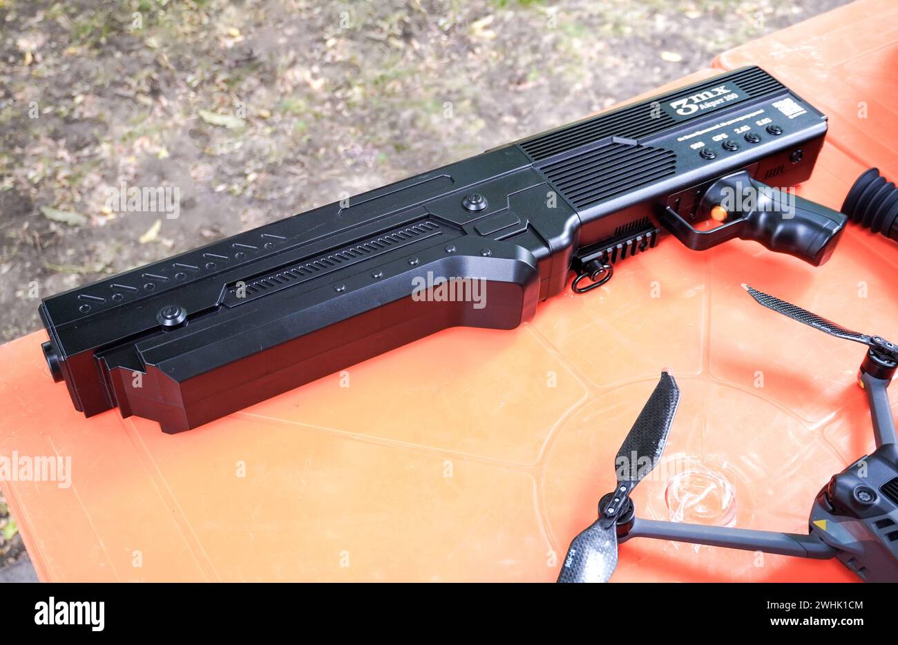 Samara, Russie - 27 mai 2023 : UAV Drone Jammer System. Brouilleur anti drone, arme anti drone Banque D'Images
