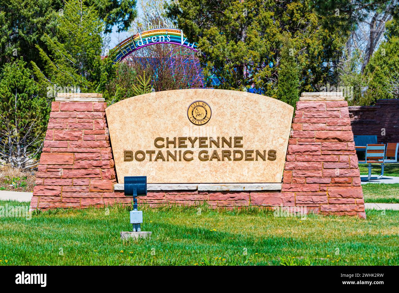 Un parc à effet de serre chauffé solaire à but non lucratif à Cheyenne, Wyoming Banque D'Images