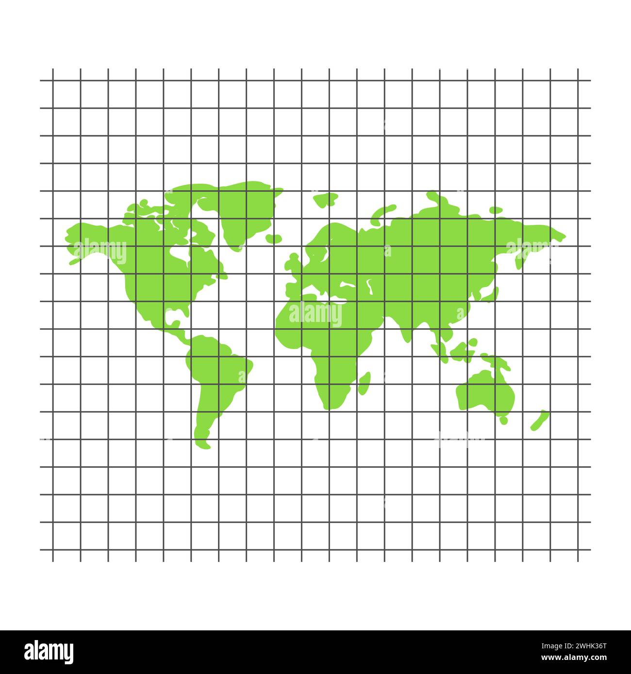 Carte du monde segmentée. Pièces de щт la planète terre. Concept de communication mondiale et de personnes vivant sur différents continents. Illustration de Vecteur