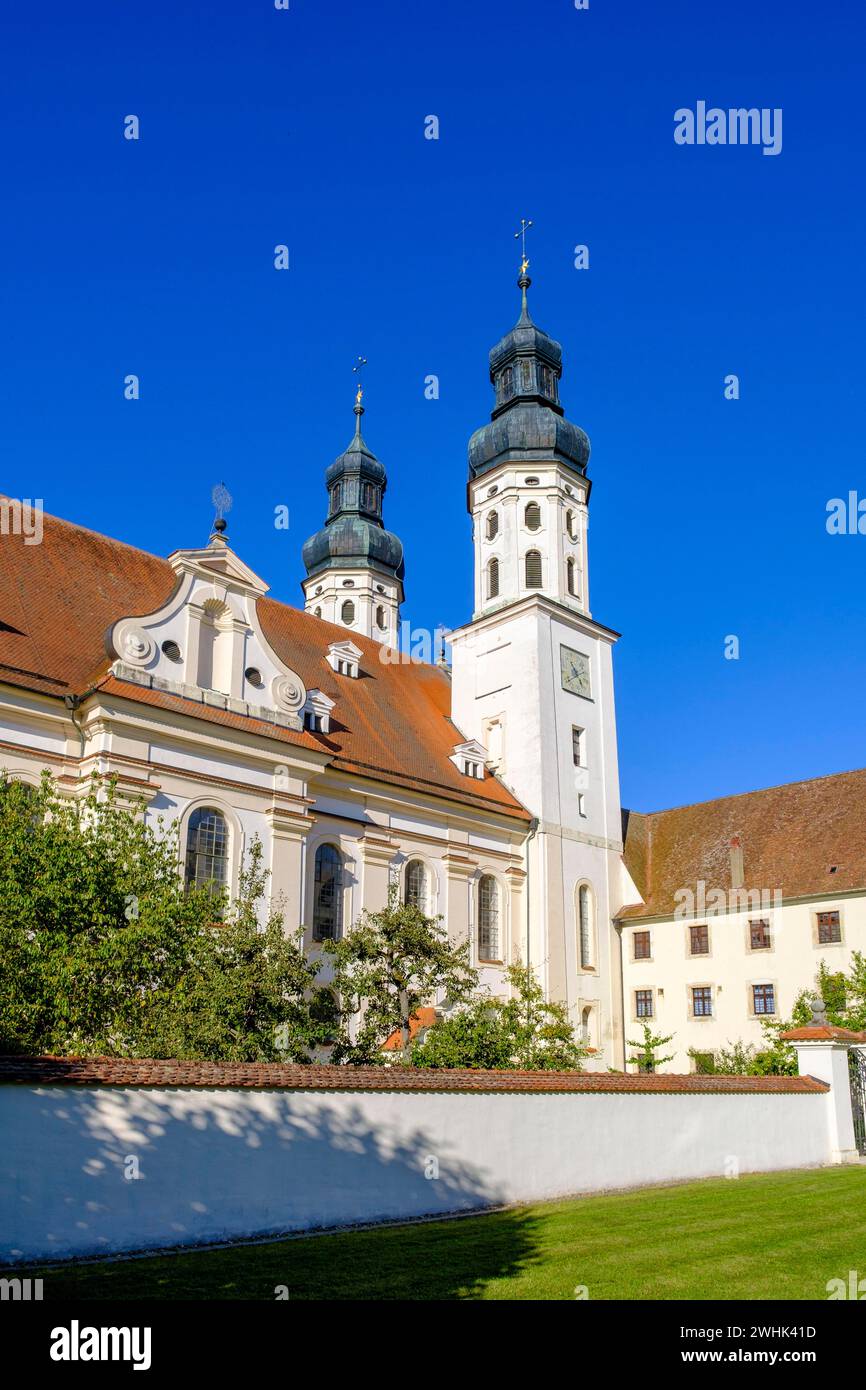 Saint-Pierre et Paul Minster, monastère d'Obermarchtal, Obermarchtal, district d'Alb-Donau, haute-Souabe, Bade-Wuertemberg, Allemagne Banque D'Images