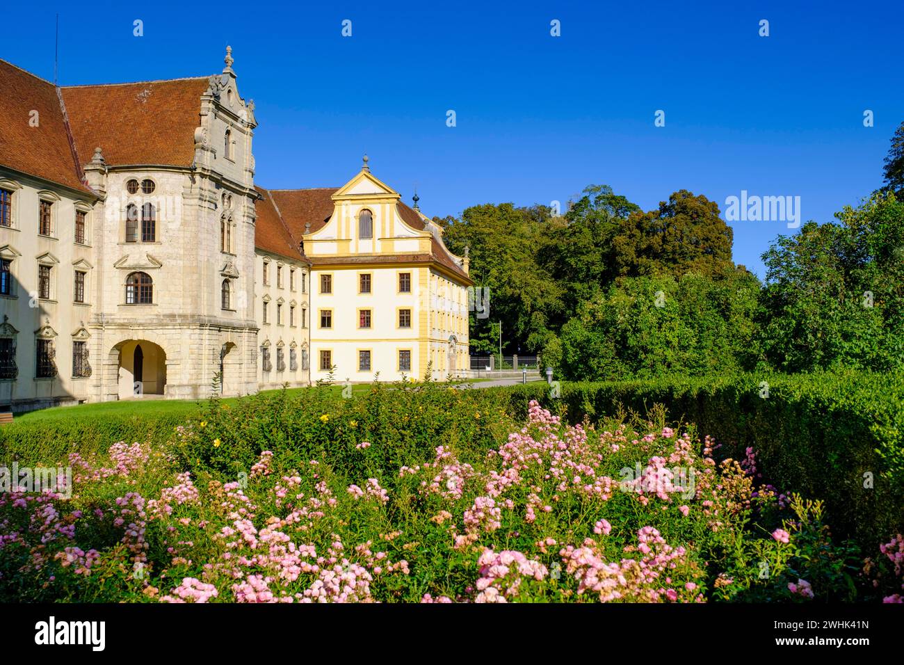 Ancienne abbaye impériale, monastère d'Obermarchtal, Obermarchtal, district d'Alb-Donau, haute-Souabe, Bade-Wuertemberg, Allemagne Banque D'Images
