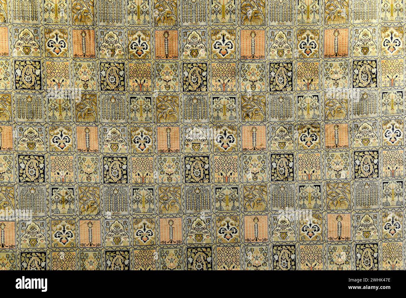 Tissage de tapis, artisanat à Madurai, Inde du Sud, Inde Banque D'Images