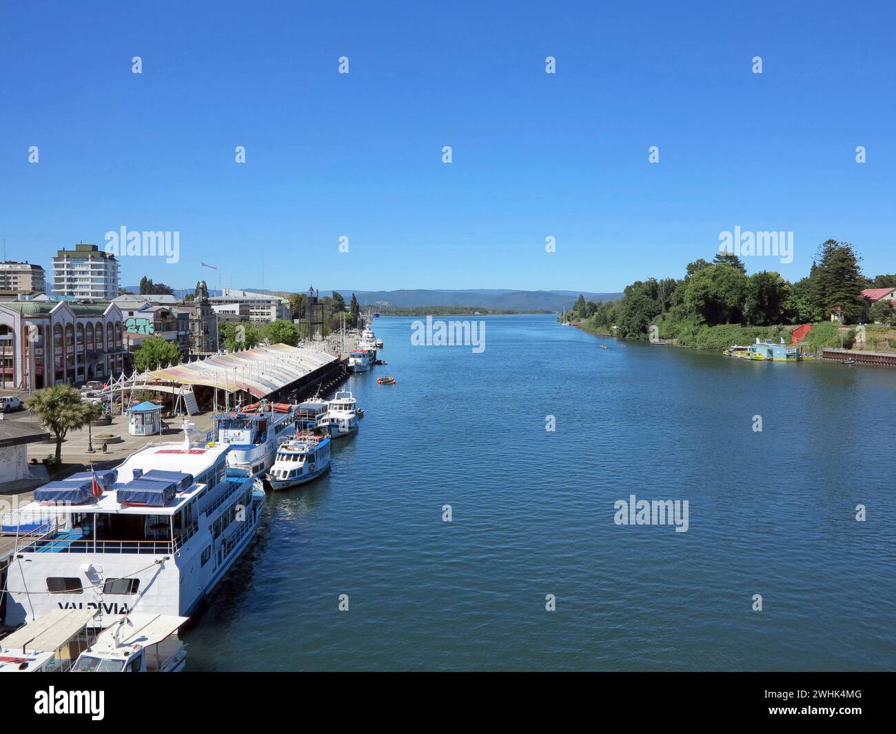 Valdivia, Chili - dec 24 - 2013 - vue de Valdivia, ville chilienne Banque D'Images