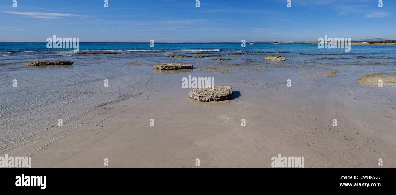 Plage es Perengons petits Banque D'Images