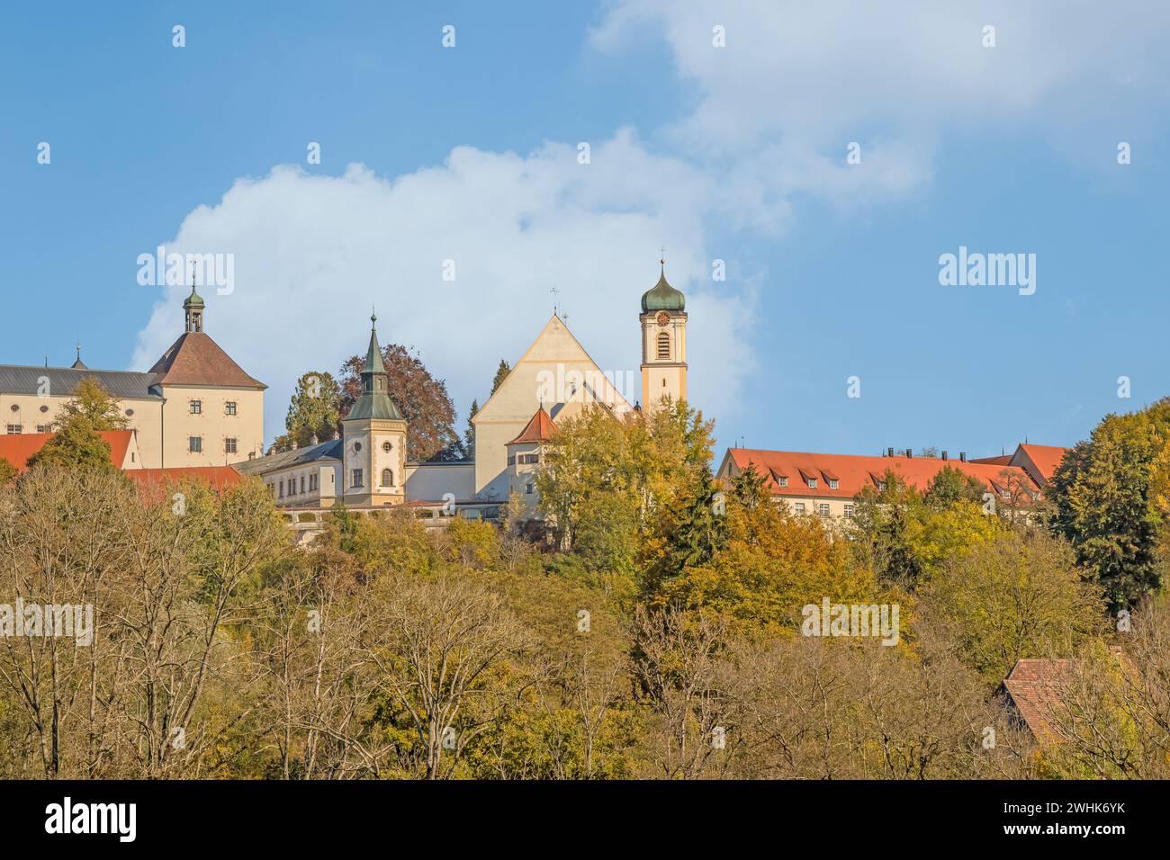 Château de Wolfegg et église paroissiale, district de Ravensburg Banque D'Images