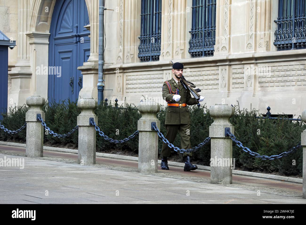 Garde au Palais Grand-Ducal de Luxembourg Banque D'Images