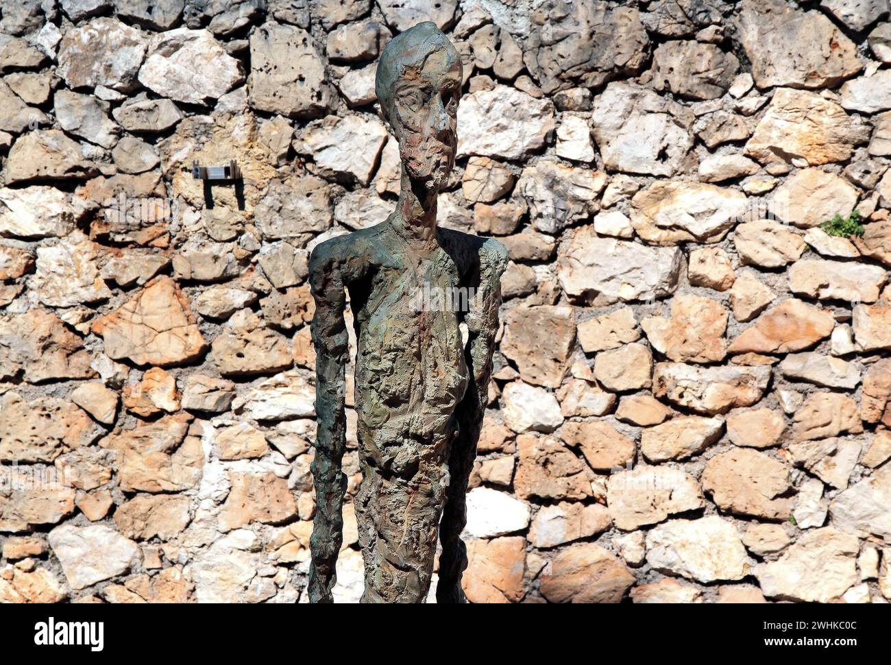 L'homme, oeuvre de Giacometti, fragment Banque D'Images
