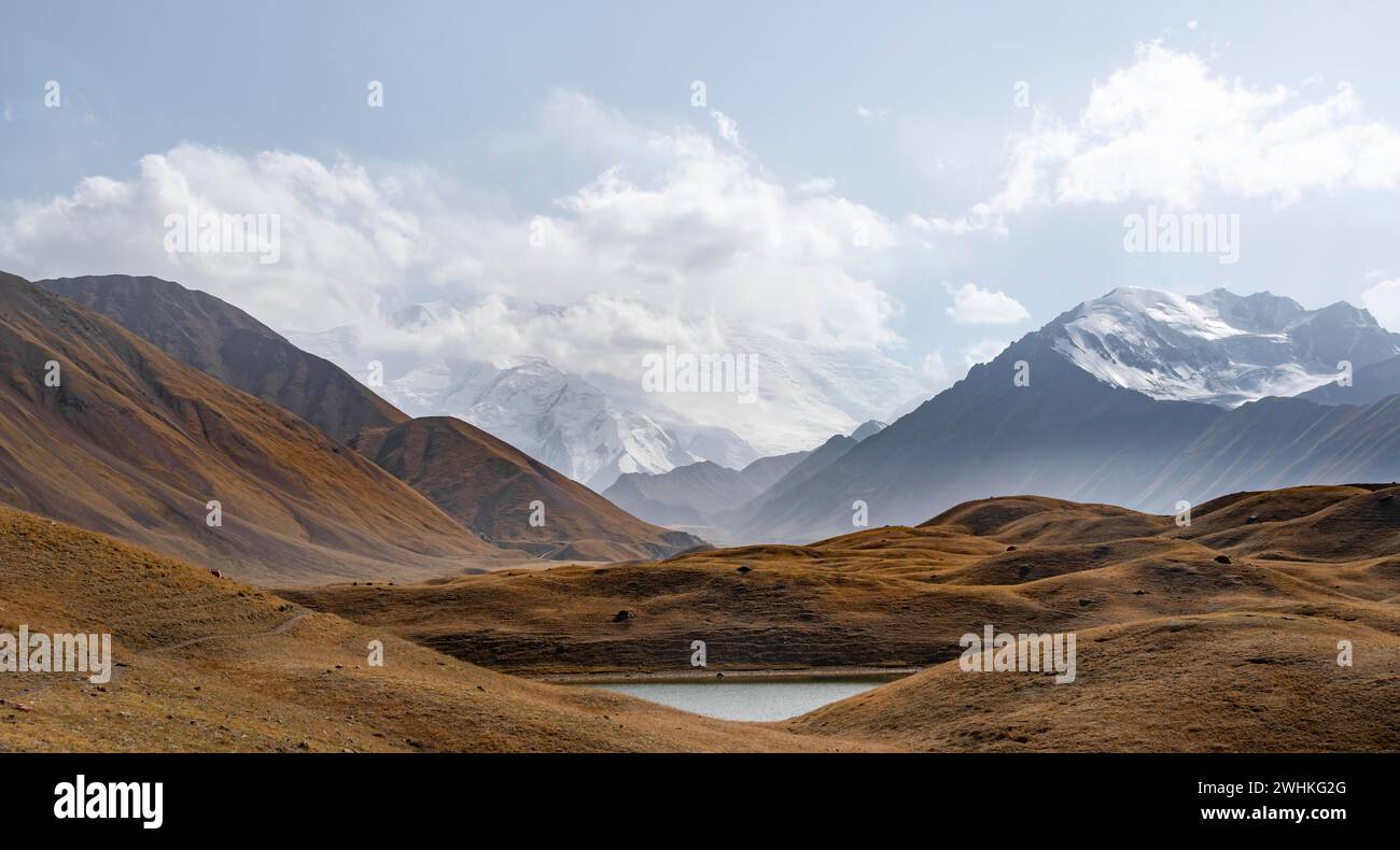 Pic Lénine, montagnes du Pamir, province d'OCH, Kirghizistan Banque D'Images